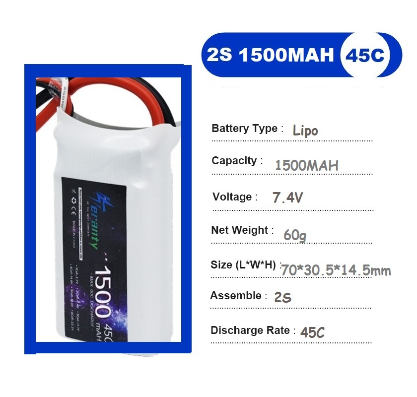 2 шт. 7,4 В Lipo 2S аккумулято – обзор и цена Drone Battery Lipo