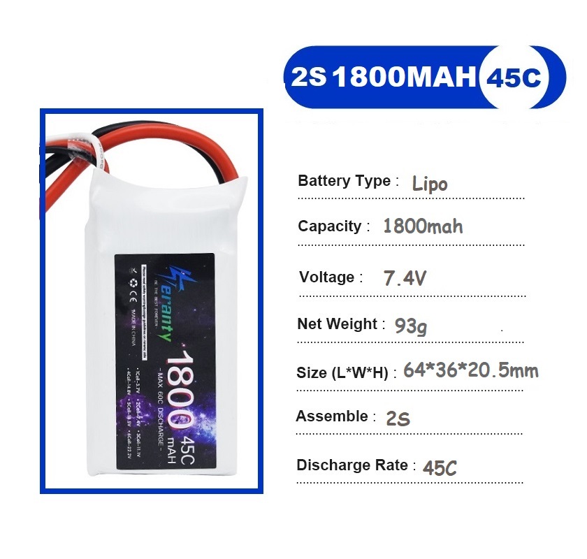 2 шт. 7,4 В Lipo 2S аккумулято – обзор и цена Drone Battery Lipo